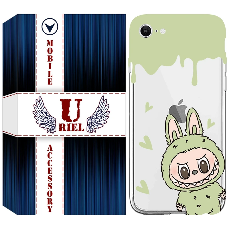 کاور یوریل مدل Clear کد 132 طرح لبوبو Labubu مناسب برای گوشی موبایل اپل iPhone 7 / 8 / SE 2022