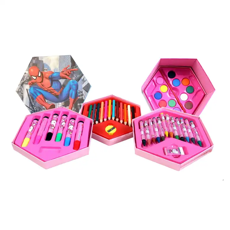 بسته رنگ آمیزی مدل مرد عنکبوتی بسته 46 عددی