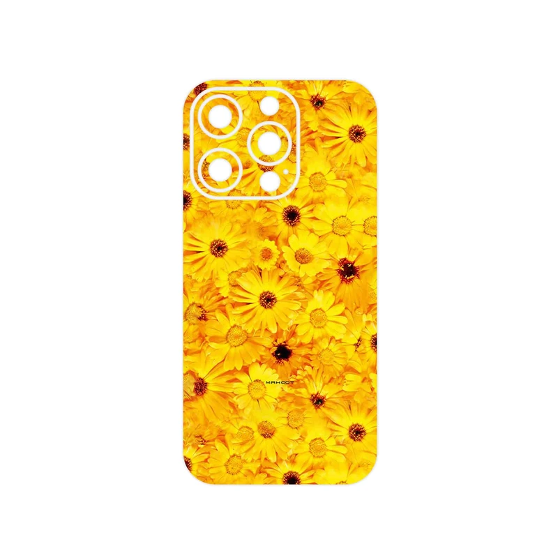 برچسب پوششی ماهوت مدل Yellow_Flower مناسب برای گوشی موبایل اپل iPhone 14 Pro
