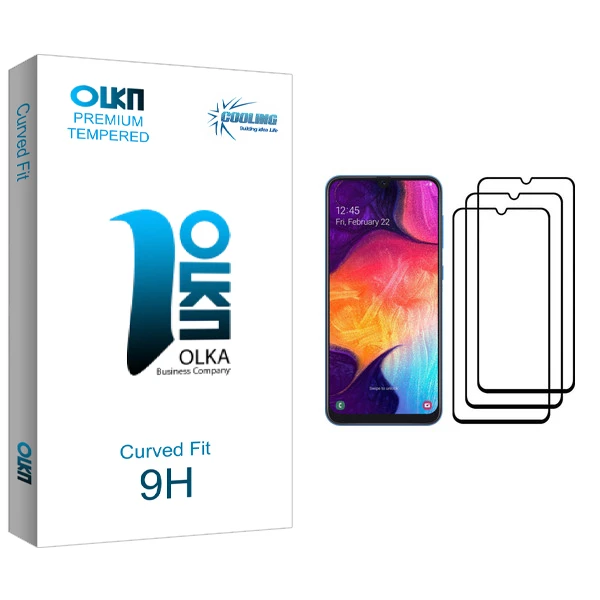 محافظ صفحه نمایش کولینگ مدل Olka glass مناسب برای گوشی موبایل سامسونگ Galaxy A50 بسته سه عددی