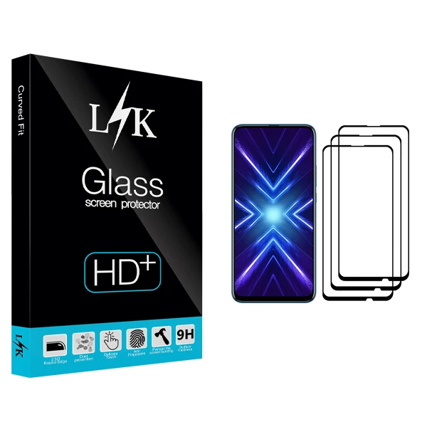 محافظ صفحه نمایش ال کی مدل +HD مناسب برای گوشی موبایل آنر 9X بسته سه عددی