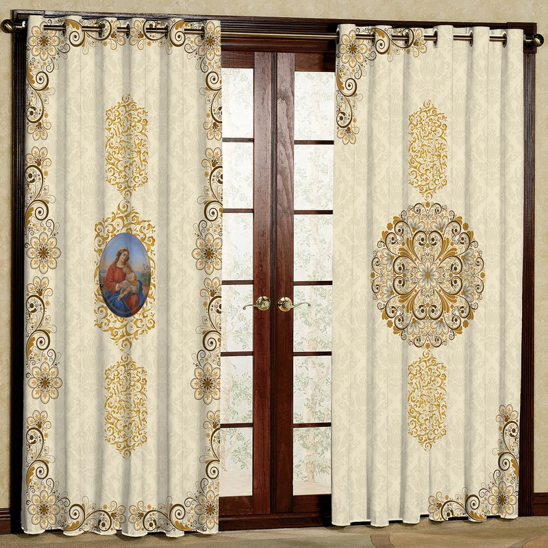 پرده مدل طرح دار هازان پانچی کد 1809a سایز 140x200 سانتی متر