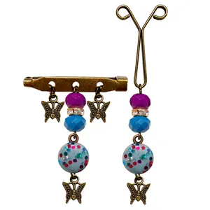 ست سنجاق سینه و گیره روسری طرح سنجاقک کد PM483