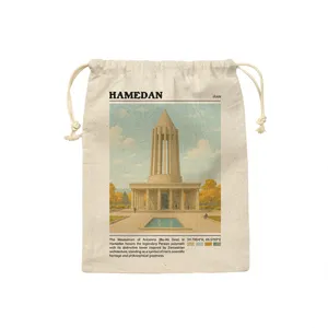 کیسه نان و سبزی ترمه طراحان ایده مدل آرامگاه بوعلی سینا همدان کد map0831 - S سایز 19x19 سانتی متر