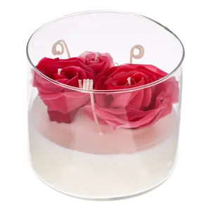 شمع دست ساز مدل گل رز
