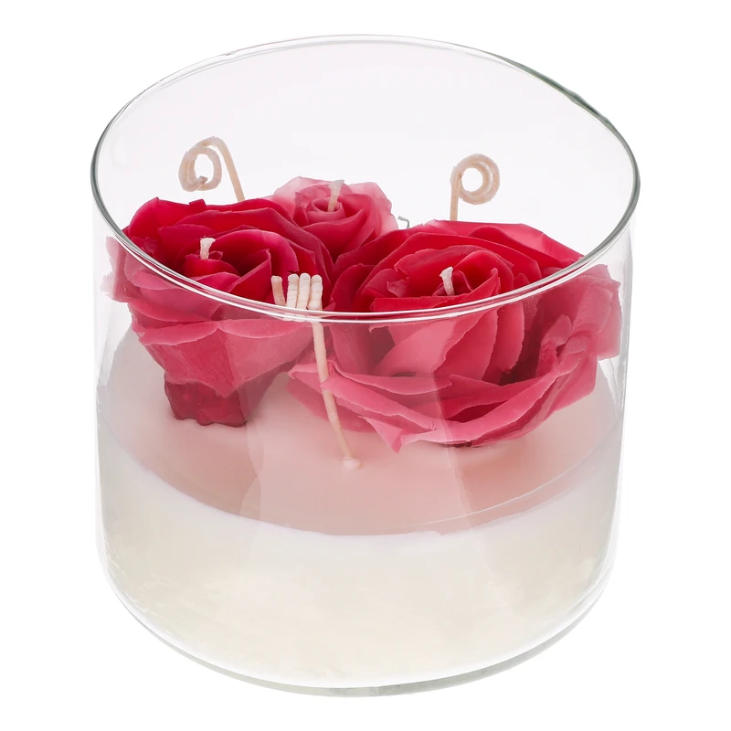 شمع دست ساز مدل گل رز