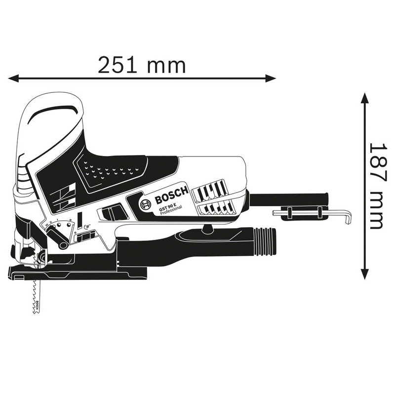 اره عمودبر بوش مدل GST 90 E به همراه کیف و تیغ برش