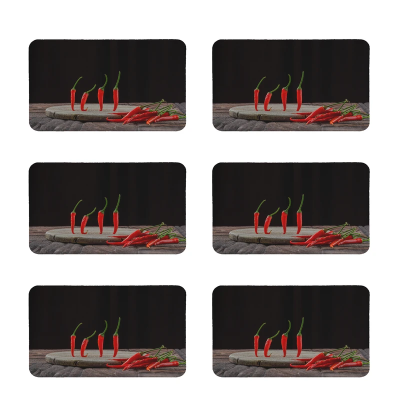زیربشقابی طرح فلفل کد 8462 مجموعه 6 عددی