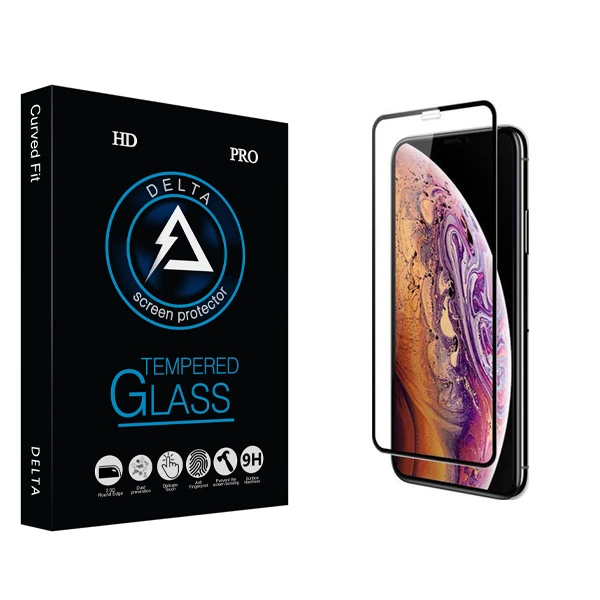 محافظ صفحه نمایش شیشه ای دلتا مدل Fit مناسب برای گوشی موبایل اپل iPhone Xs/X