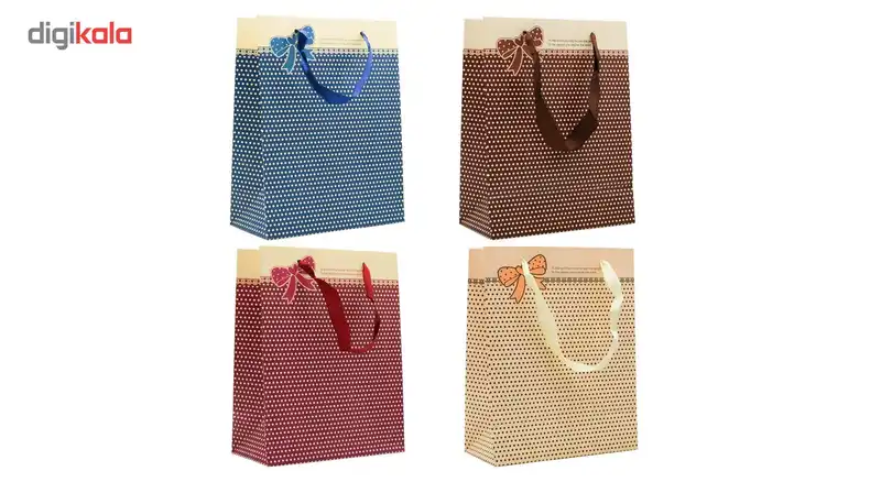 پاکت هدیه عمودی کد 4012 بسته 4 عددی