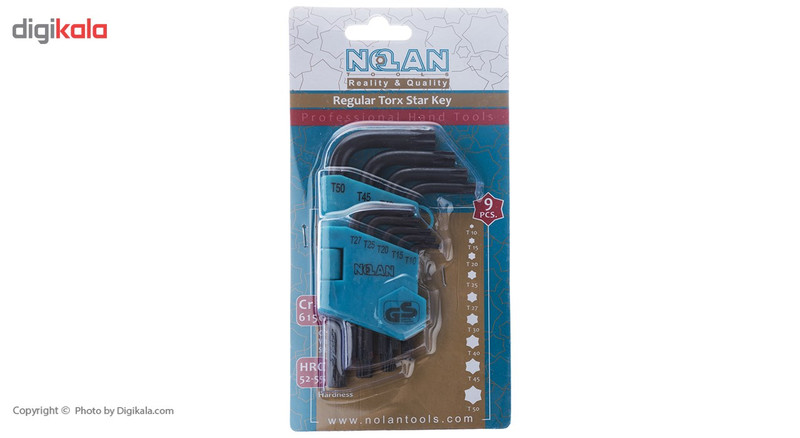 مجموعه 9 عددی آچار ستاره‌ ای نولان مدل 003