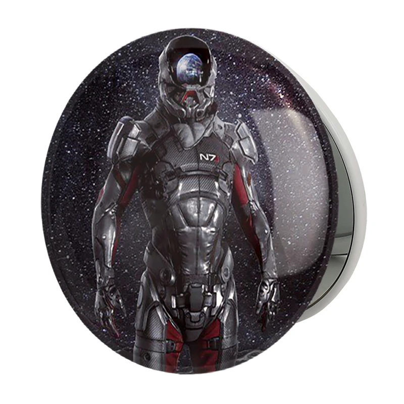 آینه جیبی خندالو طرح بازی مس افکت (Mass Effect) مدل تاشو کد 31565