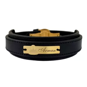 دستبند طلا 18 عیار مردانه لیردا مدل اسم آرمان 823