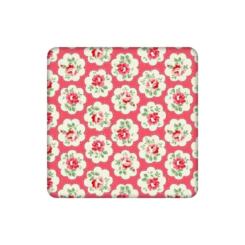 زیرلیوانی طرح پترن گل گلی رز صورتی کد 4675142