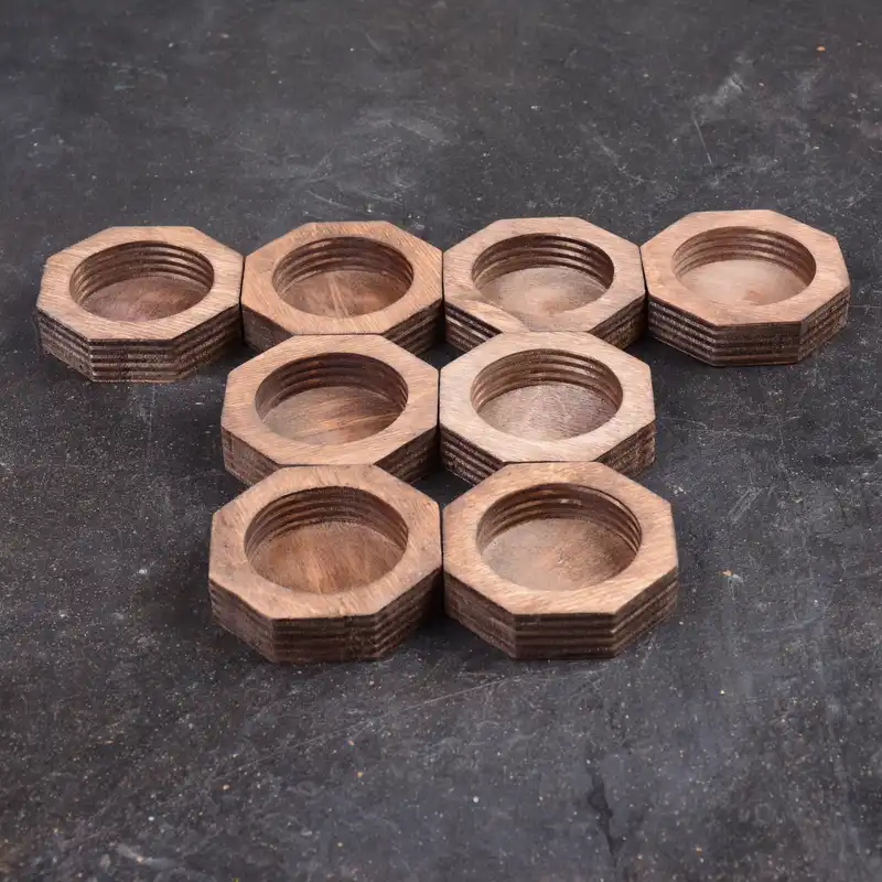 جاشمعی چوبی مدل 8 ضلعی کد 1249 بسته 8 عددی