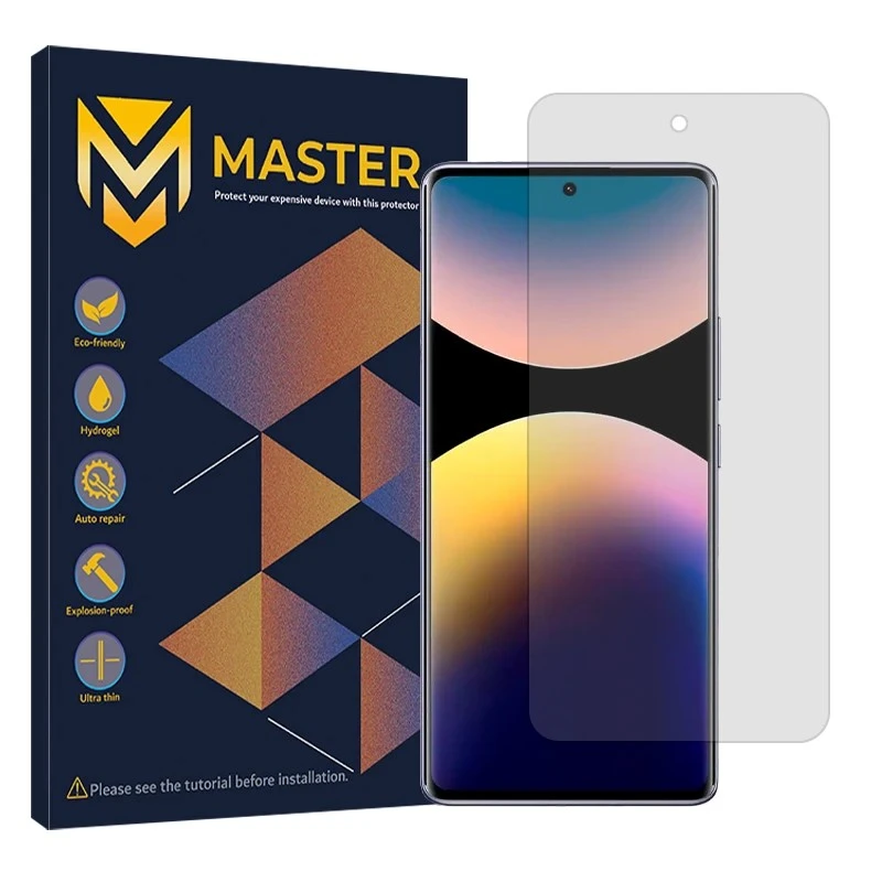 محافظ صفحه نمایش شفاف مستر مدل هیدروژلی مناسب برای گوشی موبایل شیائومی Poco M8 Pro