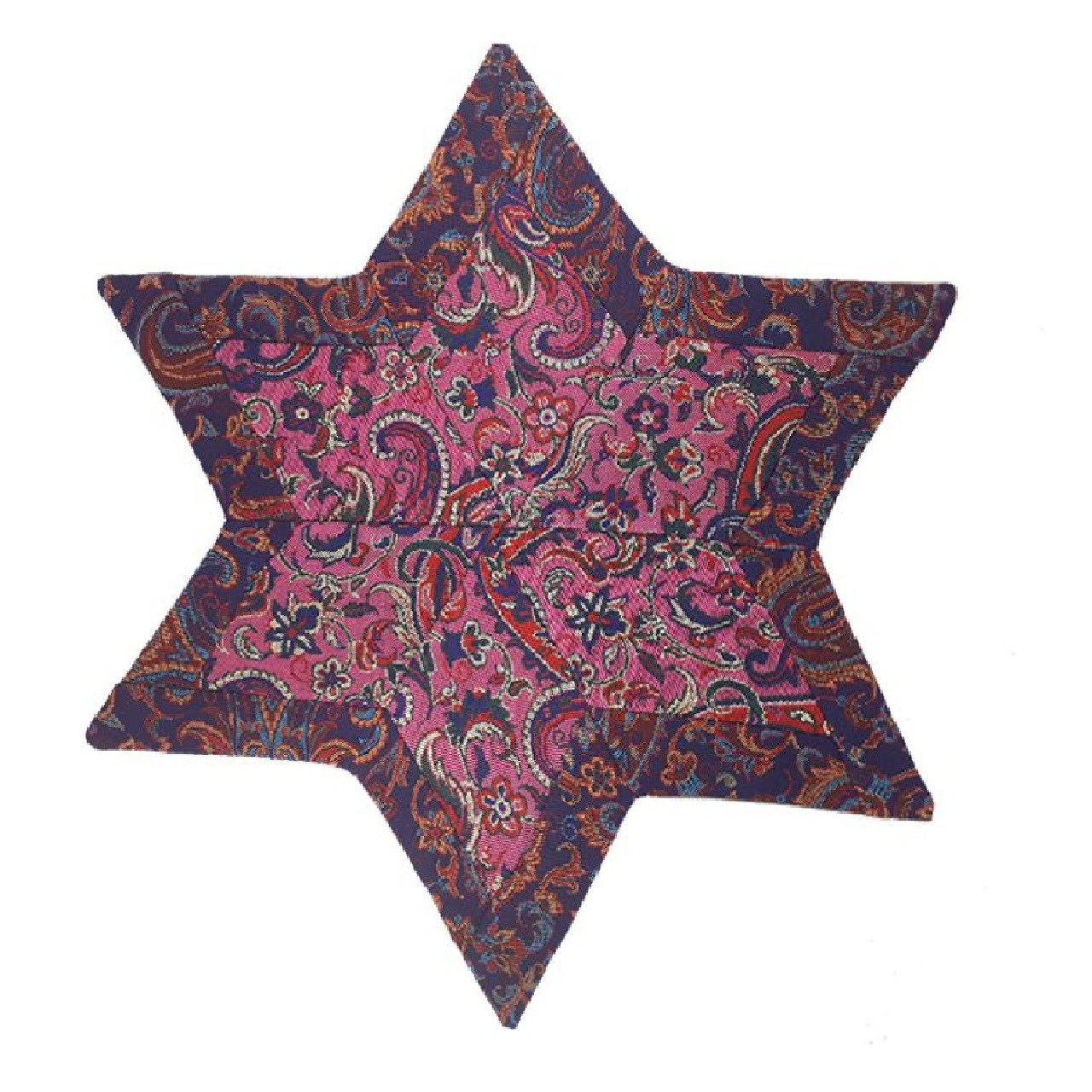 رومیزی ترمه مدل ستاره 16 سایز 36x36 سانتیمتر