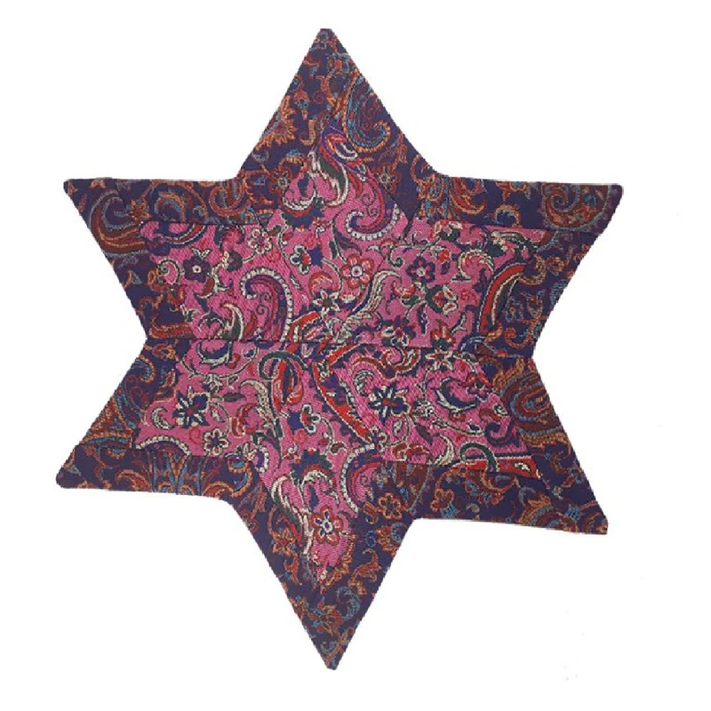 رومیزی ترمه مدل ستاره 16 سایز 36x36 سانتیمتر