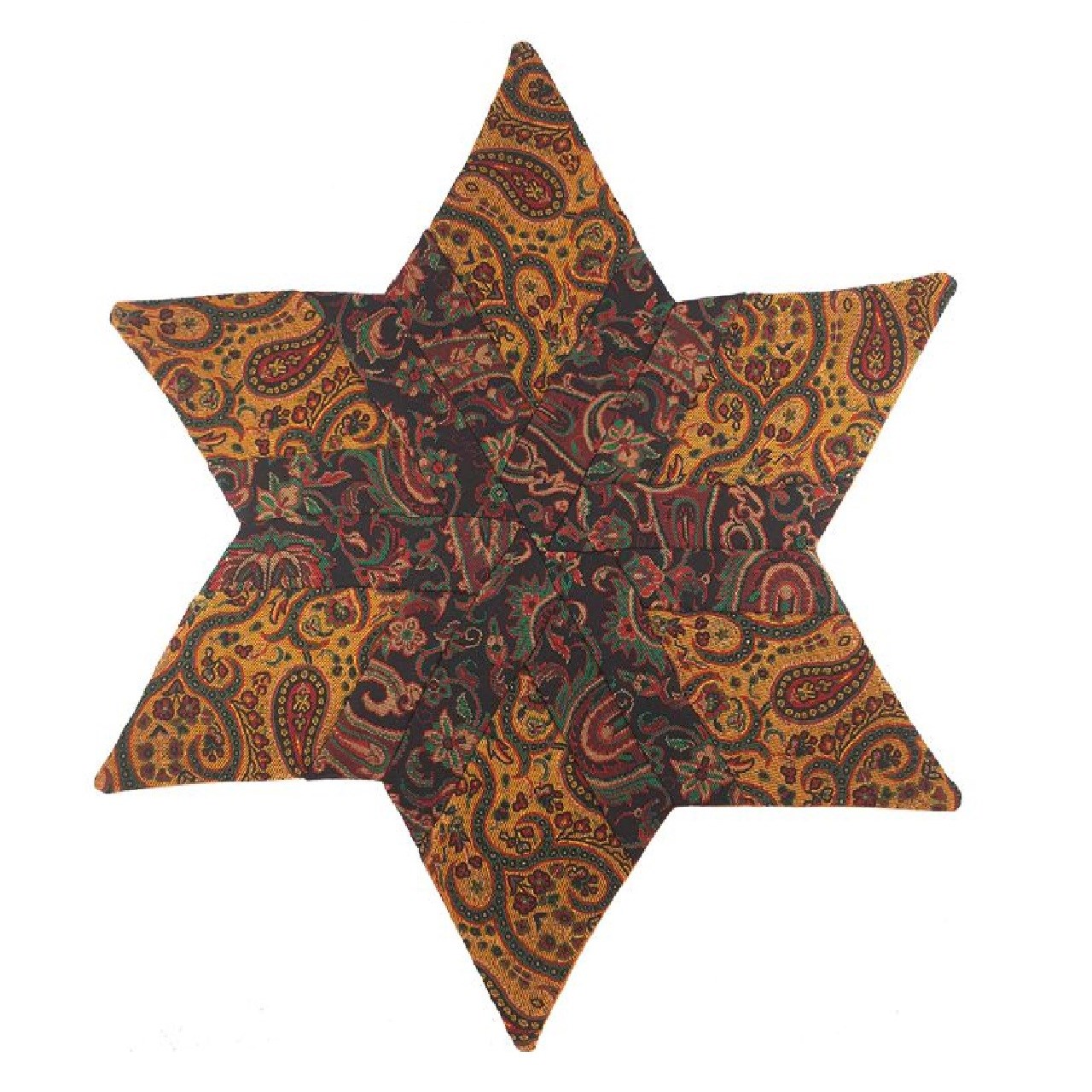 رومیزی ترمه مدل ستاره 18 سایز 36x36 سانتیمتر