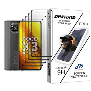 JF Diamond Glass MIX004 Screen Protector For Xiaomi Poco X3 Pack Of 4