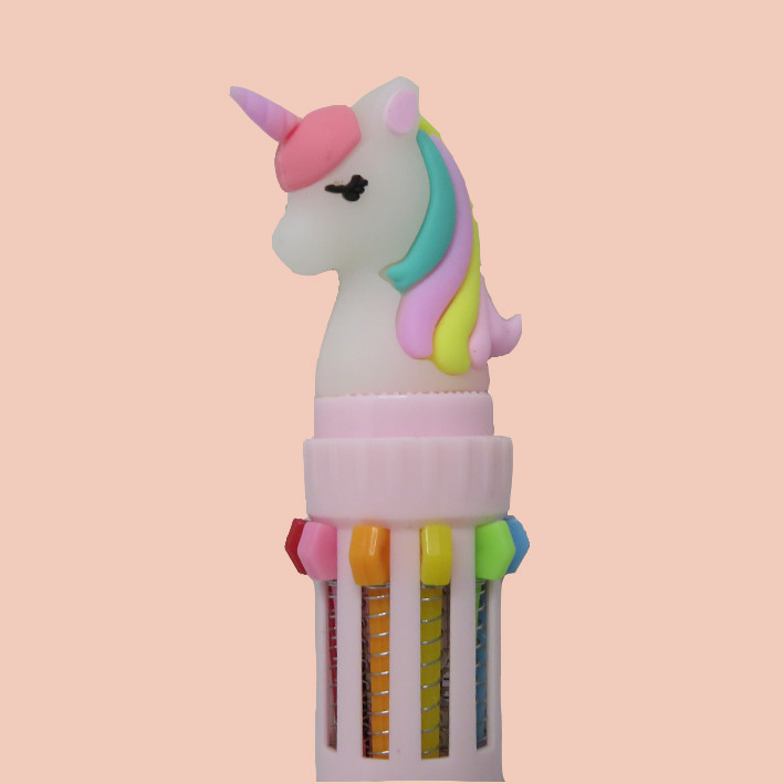 خودکار مدل فانتزی 10 رنگ طرح اسب تک شاخ کد pl