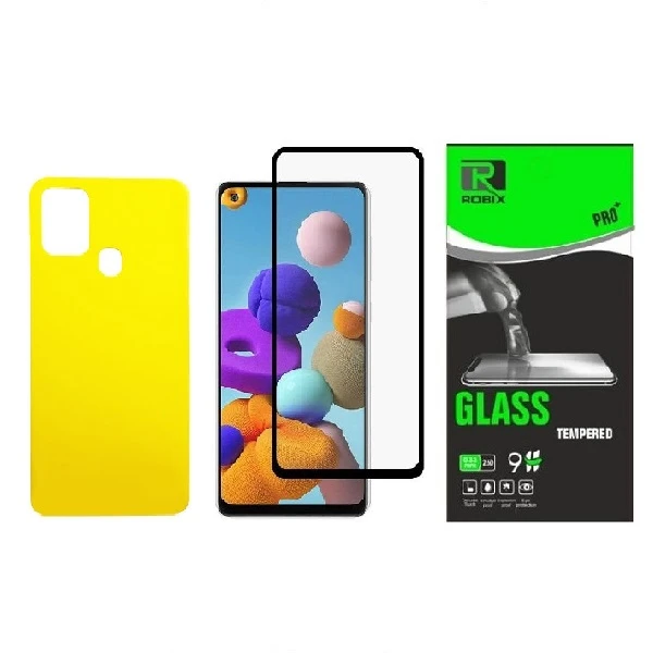 محافظ صفحه نمایش روبیکس مدل FL-A21s مناسب برای گوشی موبایل سامسونگ Galaxy A21s به همراه محافظ پشت گوشی