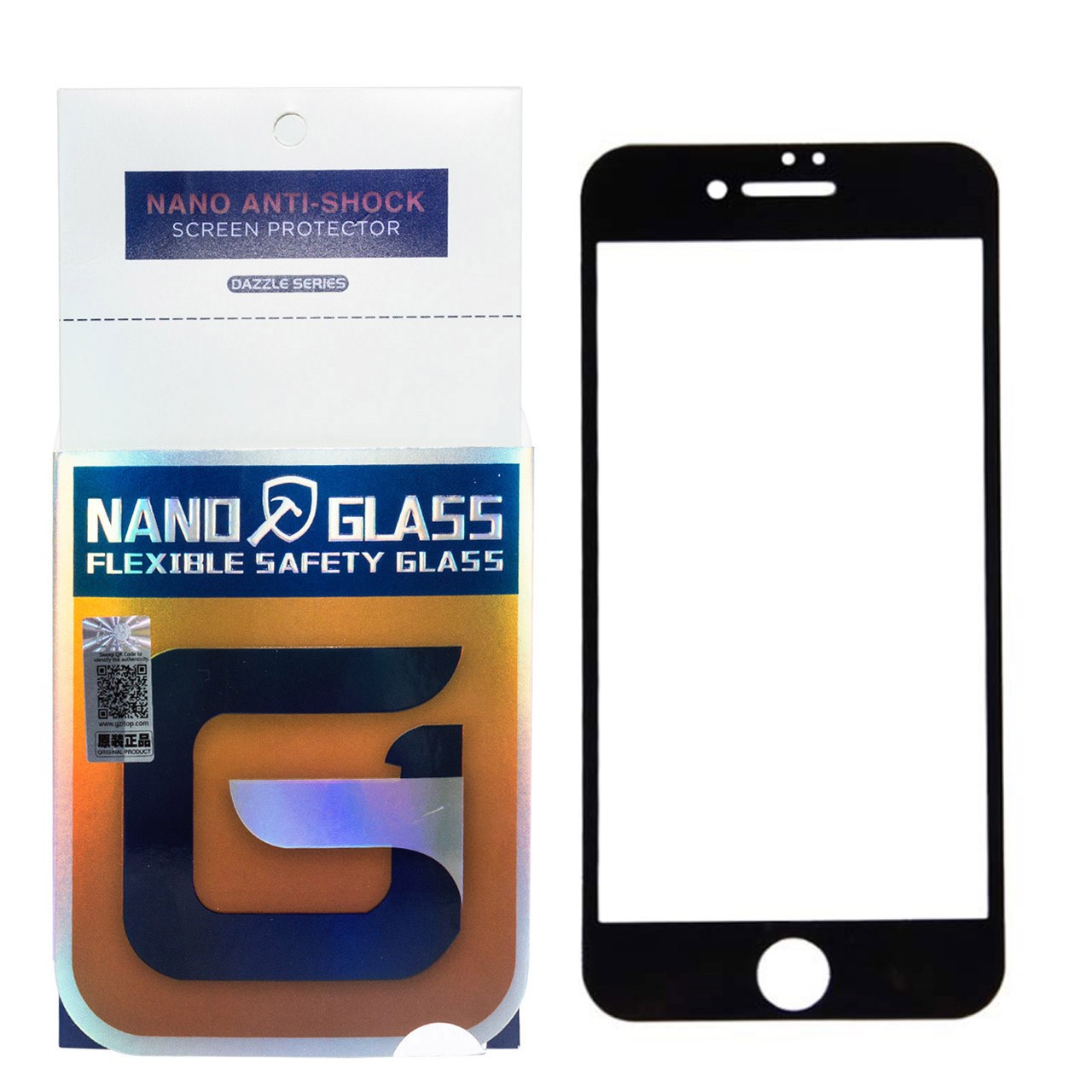 محافظ صفحه نمایش نانو گلس مدل 5D مناسب برای گوشی موبایل اپل آیفون 7/8