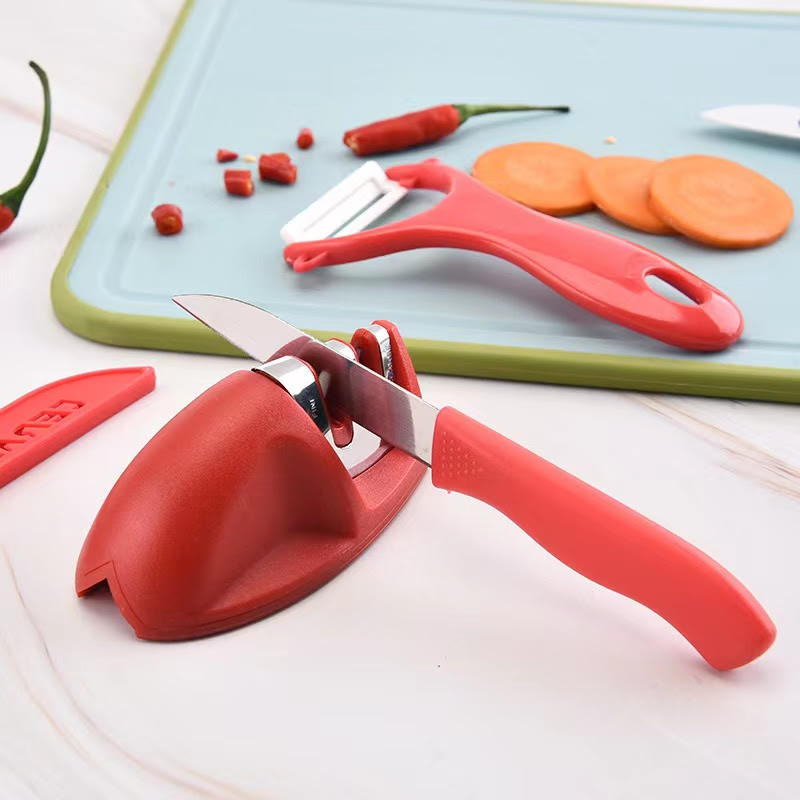 ست چاقو و پوست کن و چاقو تیز کن کد 1 ست چاقو و پوست کن و چاقو تیز کن کد 1