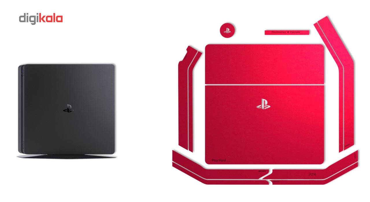 برچسب ماهوت مدل Red-Color Special مناسب برای کنسول بازی PS4 Slim