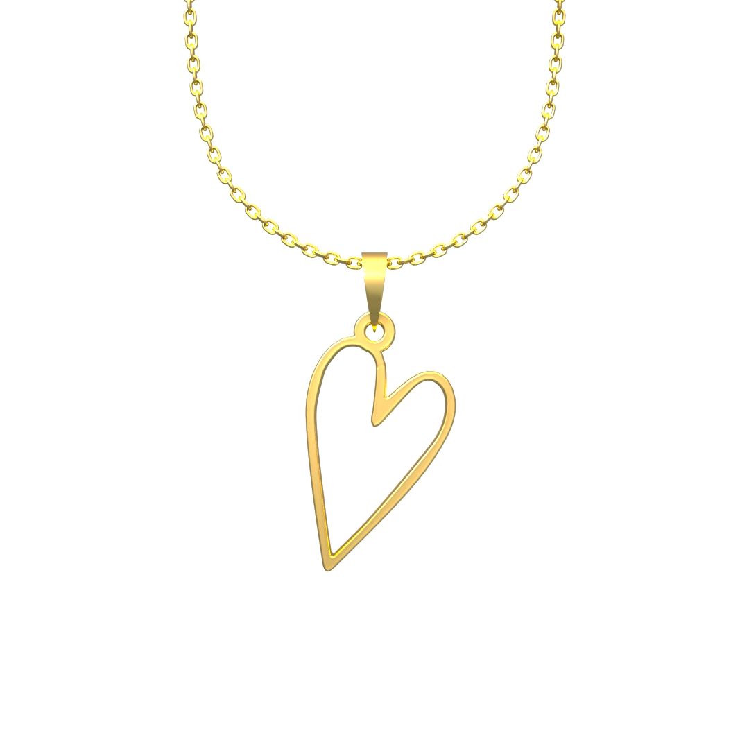 گردنبند طلا 18 عیار زنانه مدوپد مدل قلب کد E3-1-1202 -  - 5