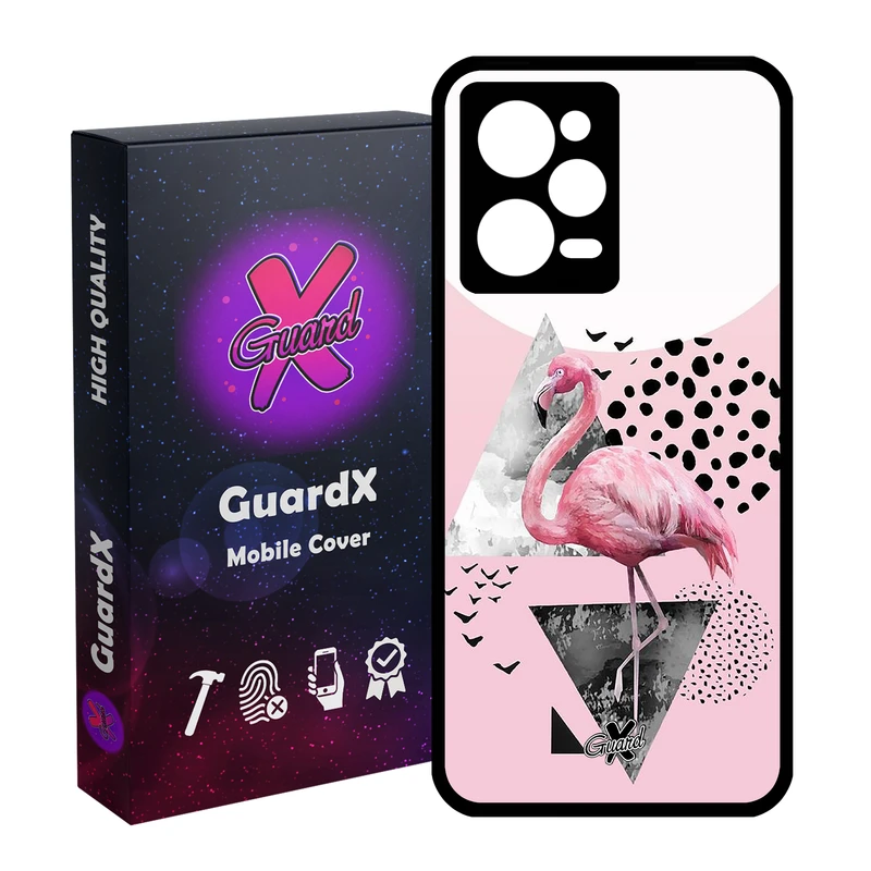 کاور گارد ایکس طرح Flamingo مدل Glass10066 مناسب برای گوشی موبایل شیائومی Redmi Note 12 Pro 5G/Poco X5 Pro 5G/Note 12 Pro Pro speed
