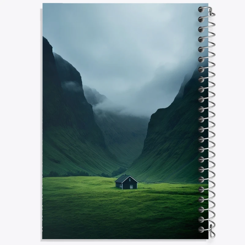 دفتر ژورنال نویسی 50 برگ خندالو مدل نقطه ای طرح کلبه کد F2630