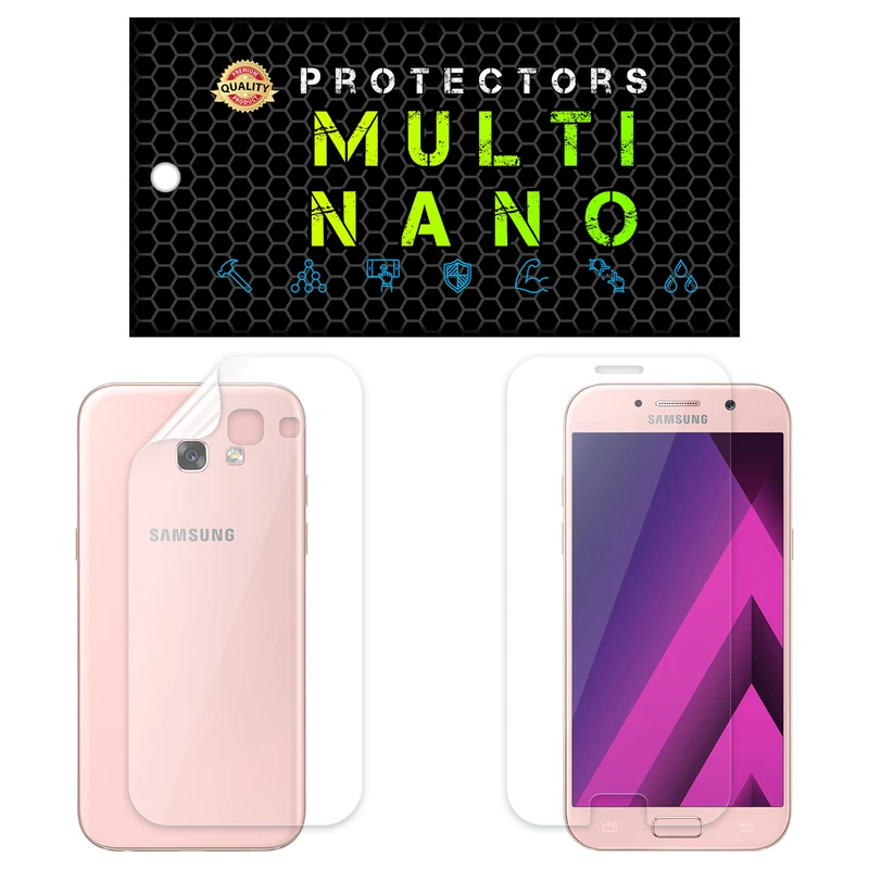 محافظ صفحه نمایش مولتی نانو مدل X-SFT مناسب برای گوشی موبایل سامسونگ Galaxy A3 2017 به همراه محافظ پشت گوشی