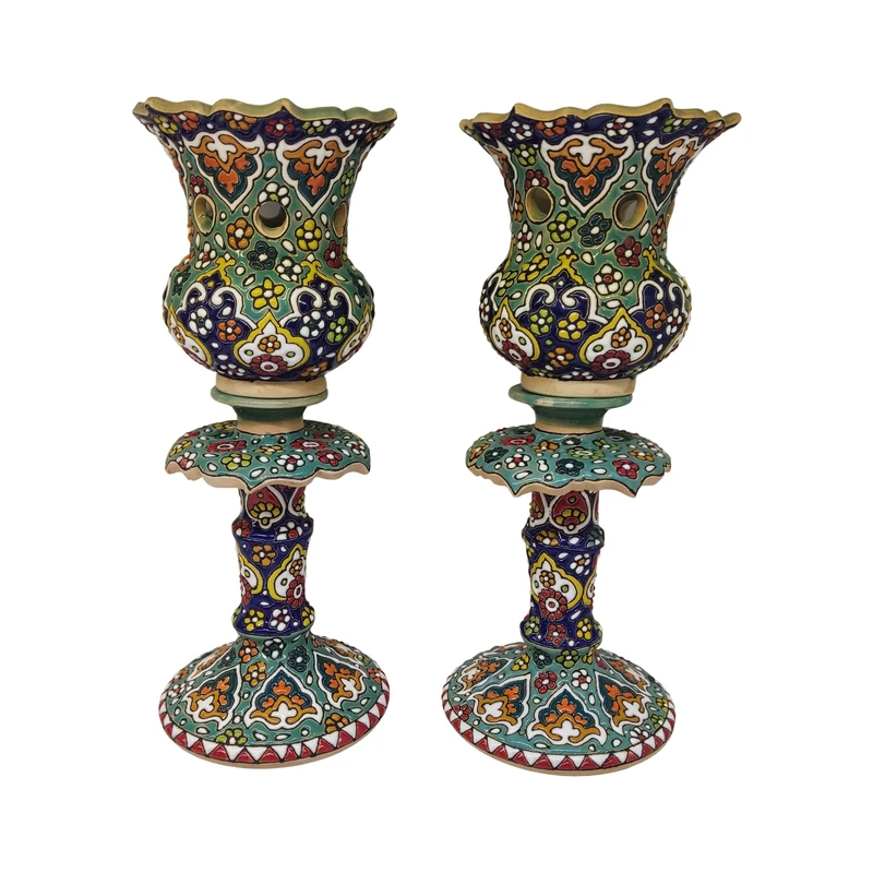 جاشمعی میناکاری مدل لاله کد 30 بسته 2 عددی