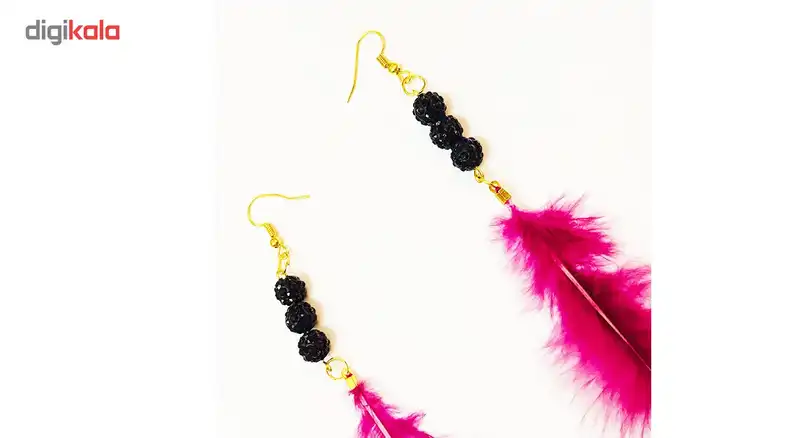 گوشواره آویز کیوسک گالری طرح پر مدل E18