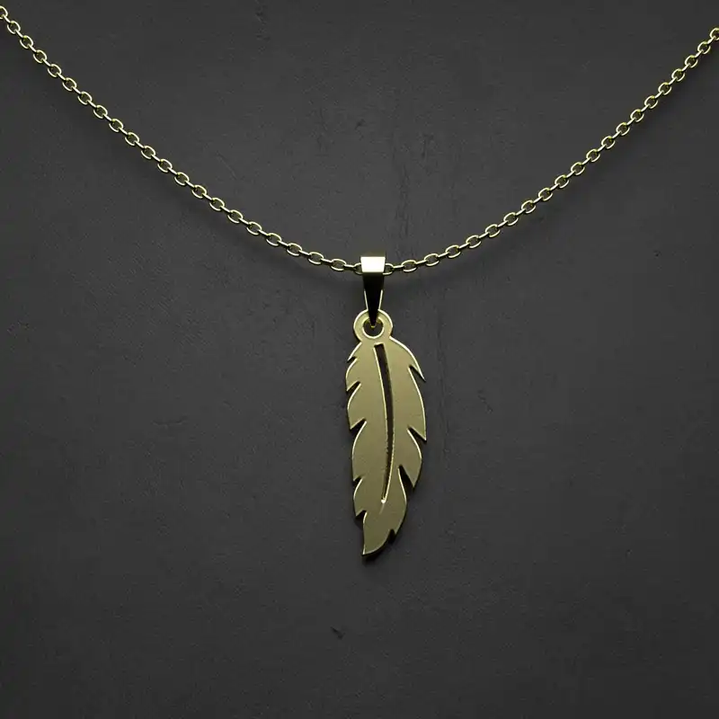 گردنبند طلا 18 عیار زنانه مدوپد مدل پر کد KK2-1-1073