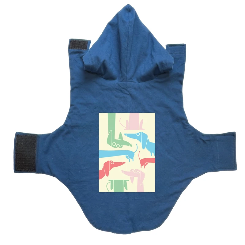 لباس سگ و گربه مدل هانا طرح چاپ دار صورت سگ کد 152XL