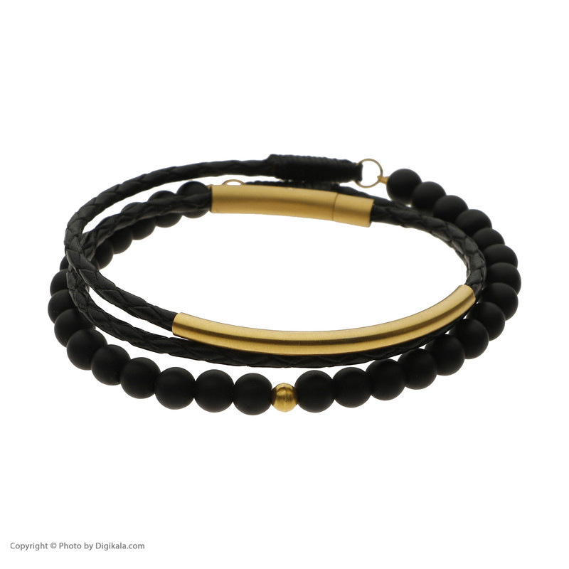 دستبند طلا 18 عیار مردانه تاج مدل G404