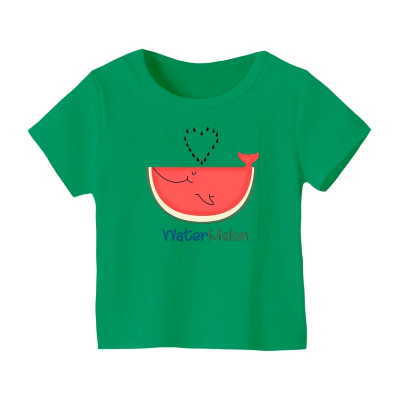 تی شرت آستین کوتاه بچگانه مدل نهنگ و هندوانه یلدایی