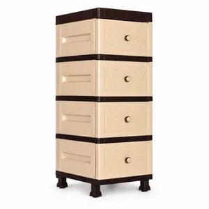  فایل کشویی تاپکو مدل چهار کشو چرخ‌دار کد D104