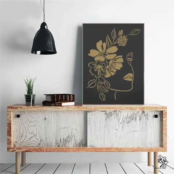 شابلون خانه نگار طرح دختر گل به سر کد 933