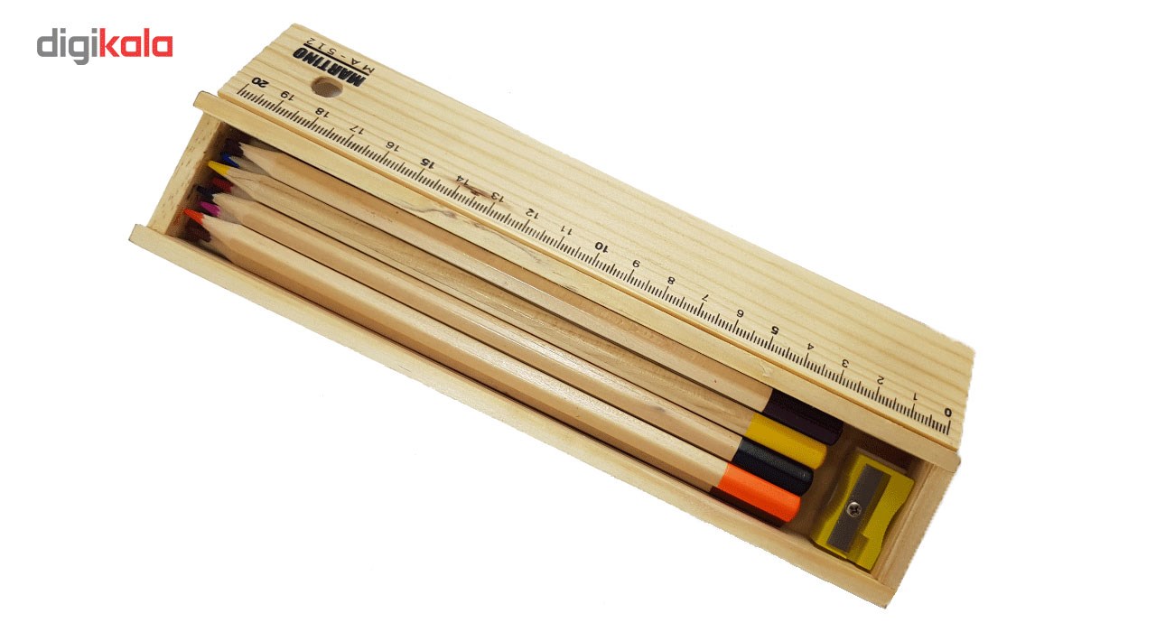 مداد رنگی 12 رنگ مارتینو مدل MA-512