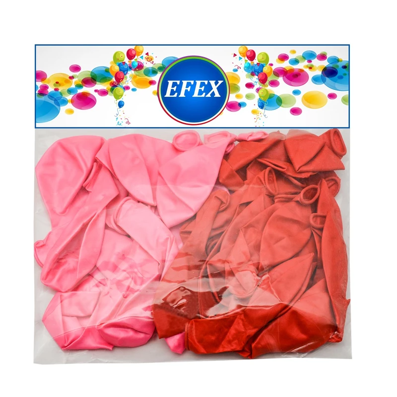 بادکنک متالایز طرح EFEX بسته 40 عددی