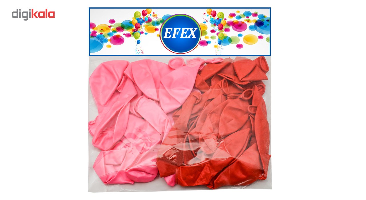 بادکنک متالایز طرح EFEX بسته 40 عددی