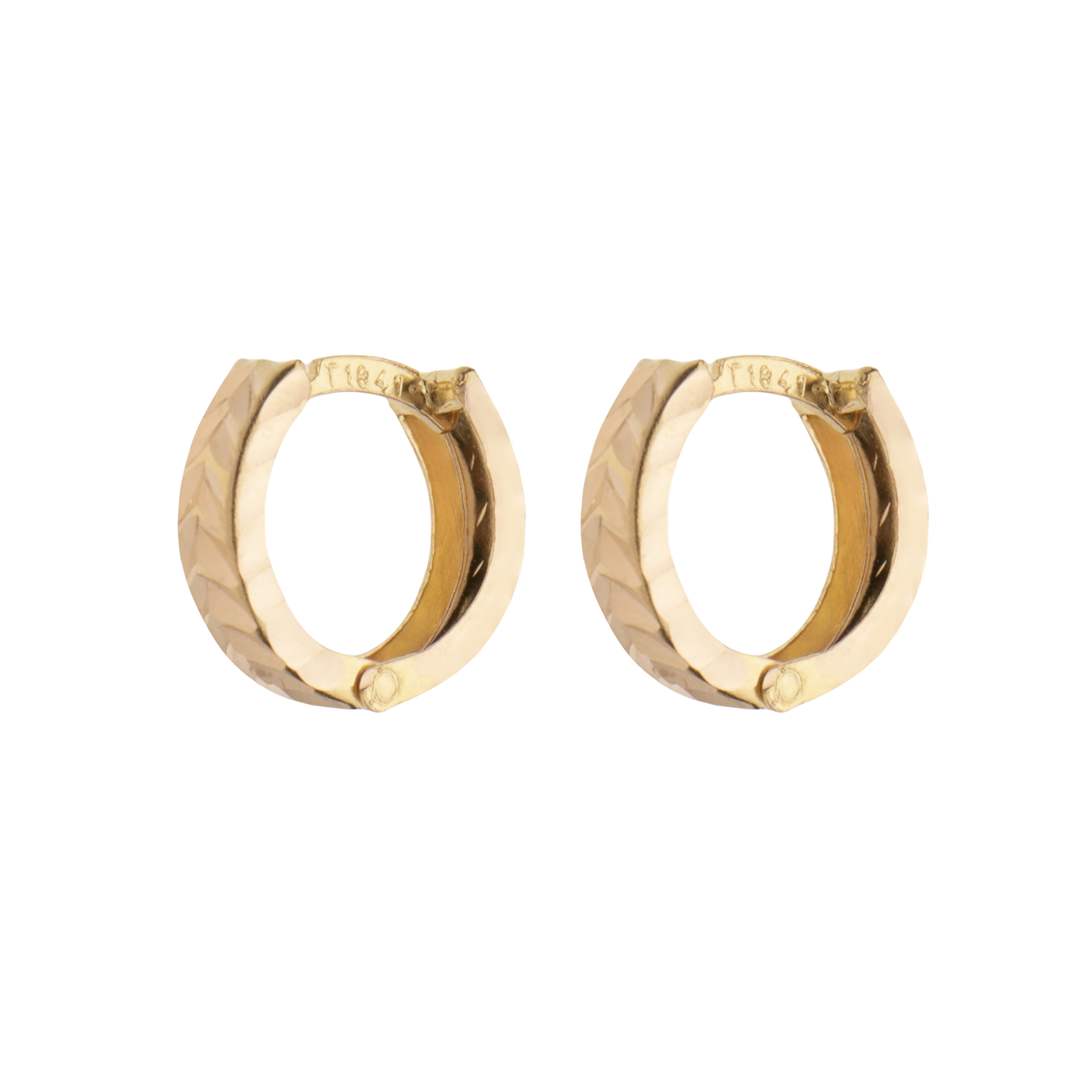 گوشواره حلقه‌ای طلا 18 عیار زنانه گلدم مدل E-3070024