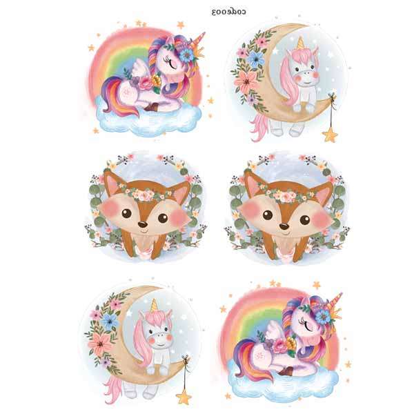  تتو موقت مدل Unicorn کد 04