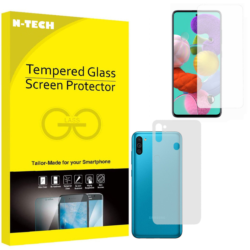  محافظ صفحه نمایش انتک مدل SDBKM-01 مناسب برای گوشی موبایل سامسونگ Galaxy M11 به همراه محافظ پشت گوشی 