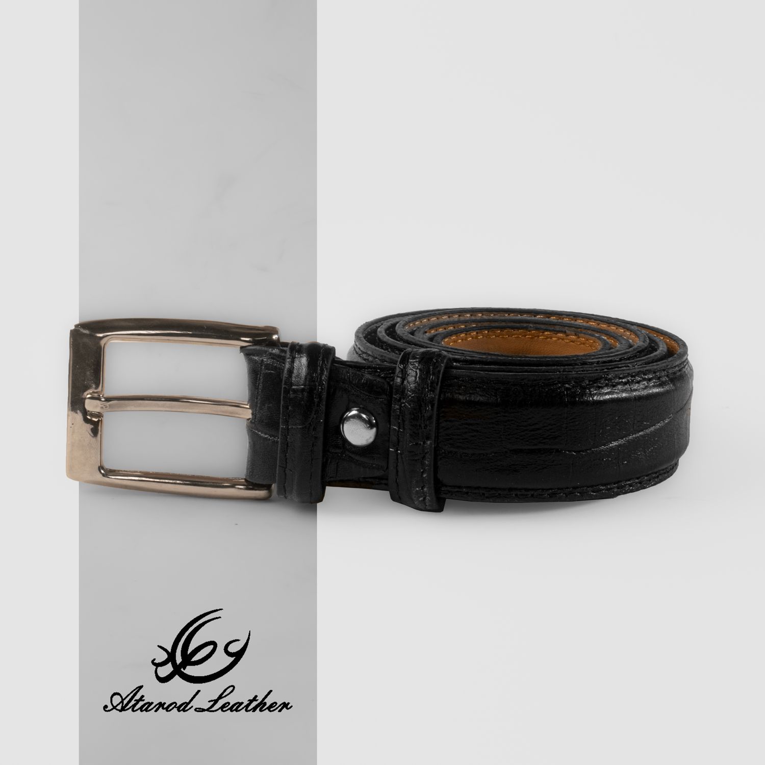 کمربند مردانه چرم عطارد مدل چرم طبیعی کد B29 -  - 5