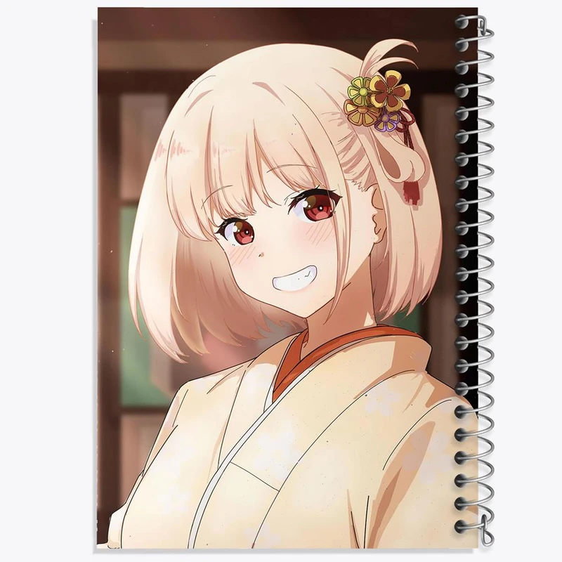 دفتر نقاشی 50 برگ خندالو مدل چیساتو انیمه لیکوریس ریکویل Lycoris Recoil کد 22967