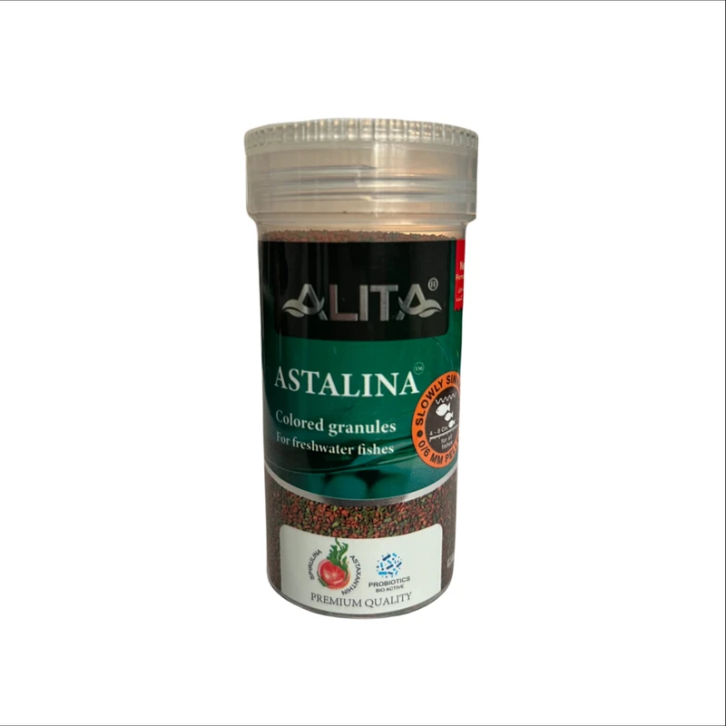غذای ماهی آستالینا آلیتا مدل ASTALINA سایز 0.6 میلی متر حجم 120 میلی لیتر